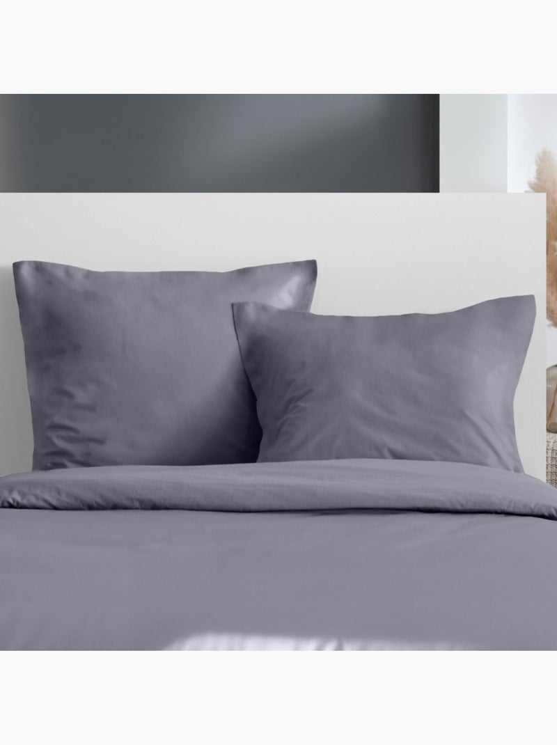 Housse de couette 240x220 + 2 taies 100% microfibre Gris - Kiabi