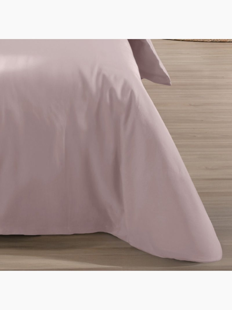 Housse de couette 240x220 + 2 taies 100% microfibre Rose - Kiabi