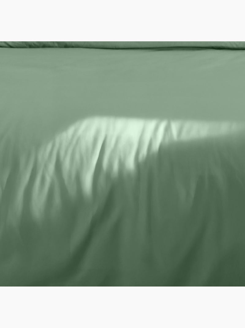 Housse de couette 240x220 + 2 taies 100% microfibre Vert - Kiabi