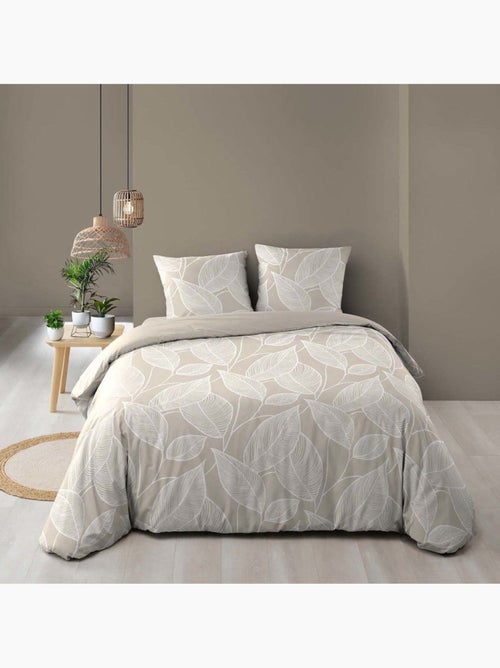Housse de couette 240x220 + 2 taies AMANDA 100% coton 57fils - Kiabi Housse de couette 240x220 + 2 taies AMANDA 100% coton 57fils - Kiabi
