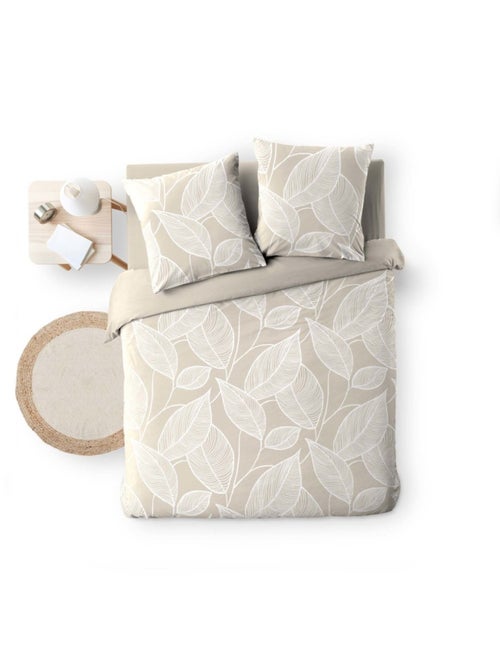 Housse de couette 240x220 + 2 taies AMANDA 100% coton 57fils - Kiabi Housse de couette 240x220 + 2 taies AMANDA 100% coton 57fils - Kiabi
