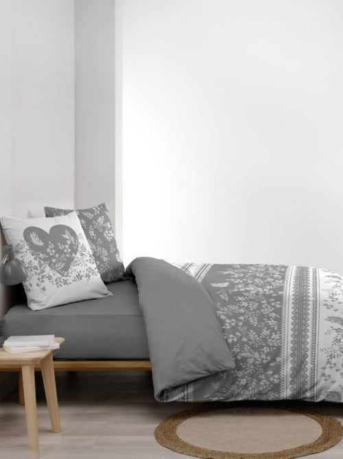 Housse de couette 240x220 + 2 taies ANNIE 100% coton - Kiabi