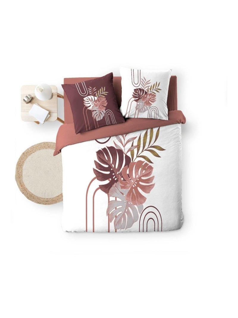 Housse de couette 240x220 + 2 taies ASTRIA 100% coton Blanc - Kiabi