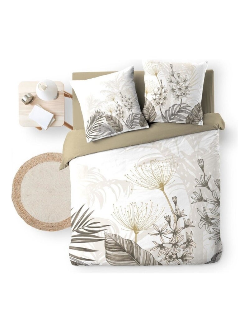 Housse de couette 240x220 + 2 taies BASTILLE 100% coton Blanc - Kiabi