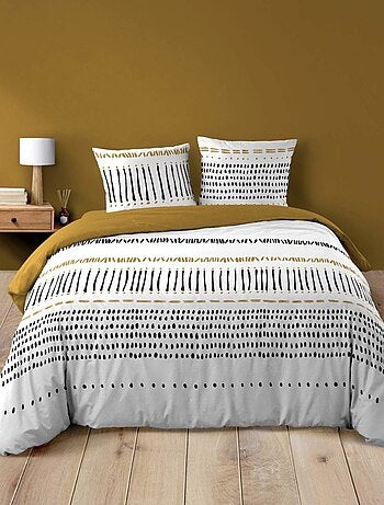 Housse de couette 240x220 + 2 taies CHICAGO 100% coton