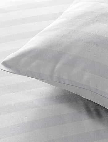 Housse de couette 240x220 + 2 taies Cléo Blanc microfibre