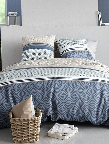 Housse de couette 240x220 + 2 taies en coton 57 fils