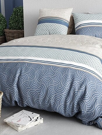 Housse de couette 240x220 + 2 taies en coton 57 fils