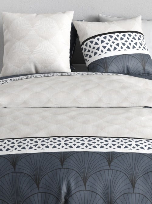 Housse de couette 240x220 + 2 taies en coton 57 fils - Kiabi