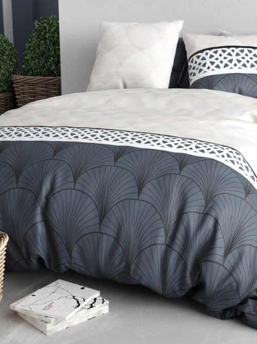 Housse de couette 240x220 + 2 taies en coton 57 fils - Kiabi