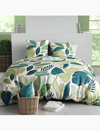 Housse de couette 240x220 + 2 taies en coton 57 fils