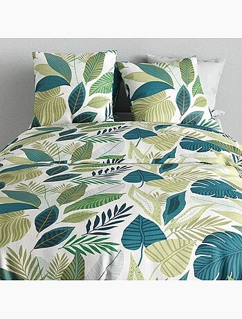 Housse de couette 240x220 + 2 taies en coton 57 fils
