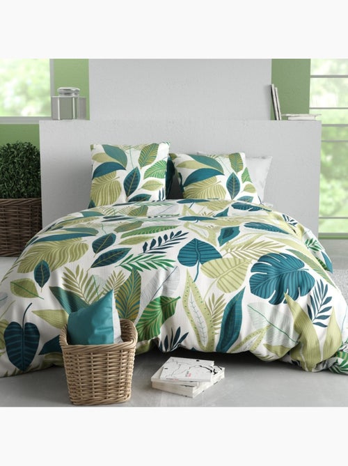 Housse de couette 240x220 + 2 taies en coton 57 fils - Kiabi