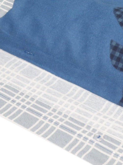 Housse de couette 240x220 + 2 taies flanelle 100% coton - Kiabi