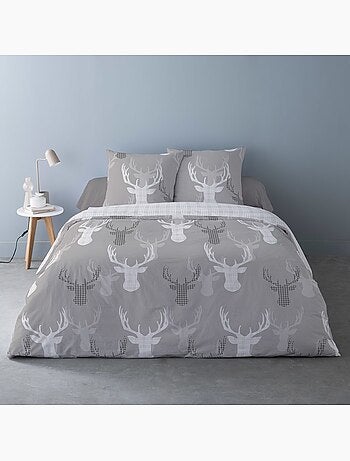 Housse de couette 240x220 + 2 taies flanelle 100% coton