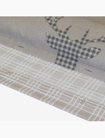 Housse de couette 240x220 + 2 taies flanelle 100% coton