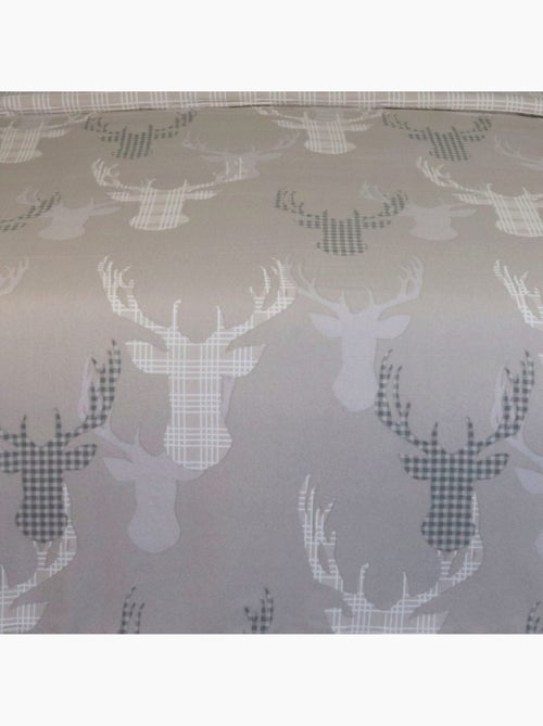 Housse de couette 240x220 + 2 taies flanelle 100% coton - Kiabi