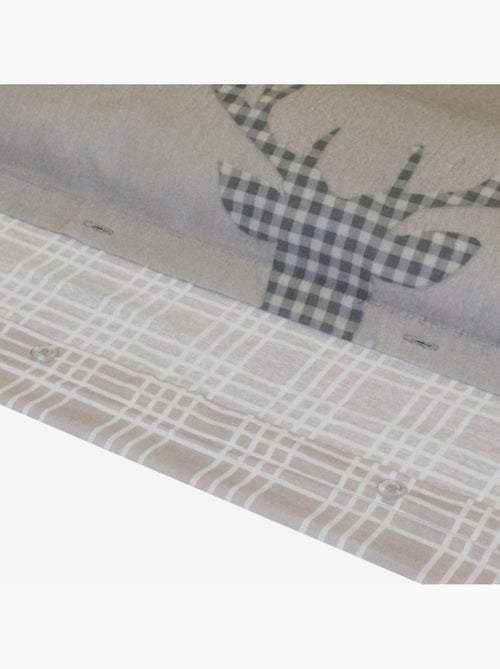 Housse de couette 240x220 + 2 taies flanelle 100% coton - Kiabi