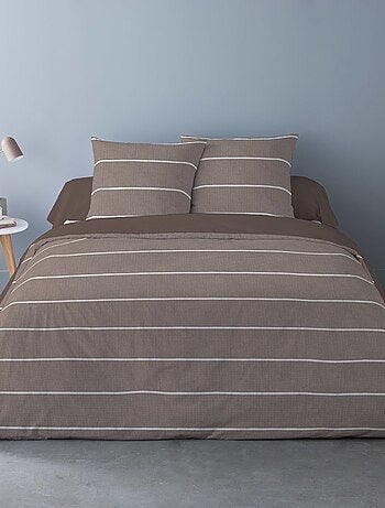 Housse de couette 240x220 + 2 taies flanelle 100% coton