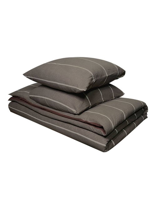 Housse de couette 240x220 + 2 taies flanelle 100% coton - Kiabi