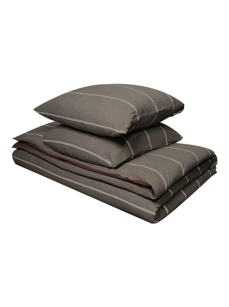 Housse de couette 240x220 + 2 taies flanelle 100% coton Multicolore - Kiabi