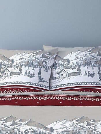 Housse de couette 240x220 + 2 taies flanelle 100% coton