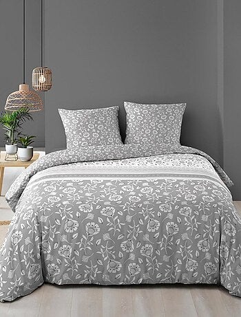 Housse de couette 240x220 + 2 taies FLAVIE 100% coton 57 fils