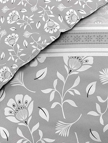 Housse de couette 240x220 + 2 taies FLAVIE 100% coton 57 fils