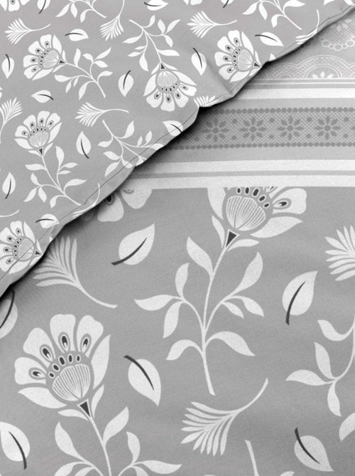 Housse de couette 240x220 + 2 taies FLAVIE 100% coton 57 fils - Kiabi