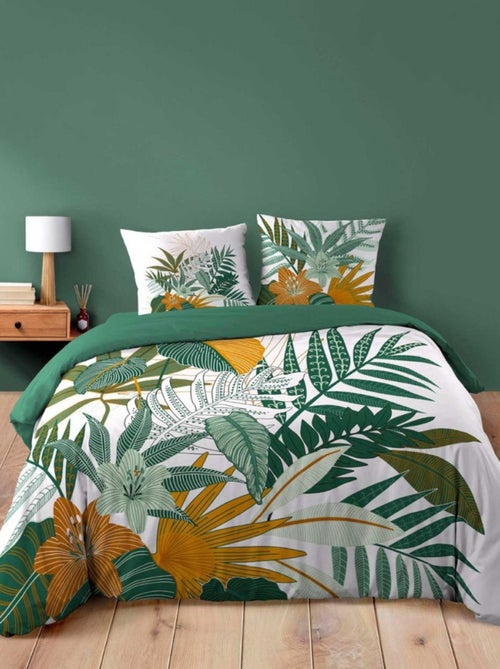 Housse de couette 240x220 + 2 taies FLORIDA 100% coton - Kiabi