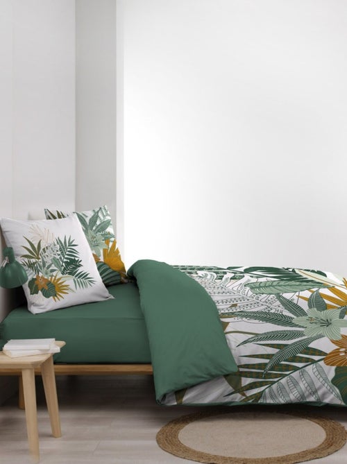 Housse de couette 240x220 + 2 taies FLORIDA 100% coton - Kiabi
