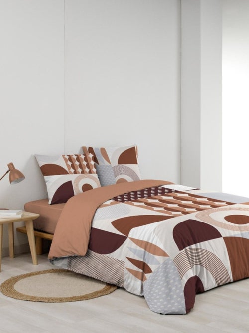 Housse de couette 240x220 + 2 taies GEMMA 100% coton - Kiabi