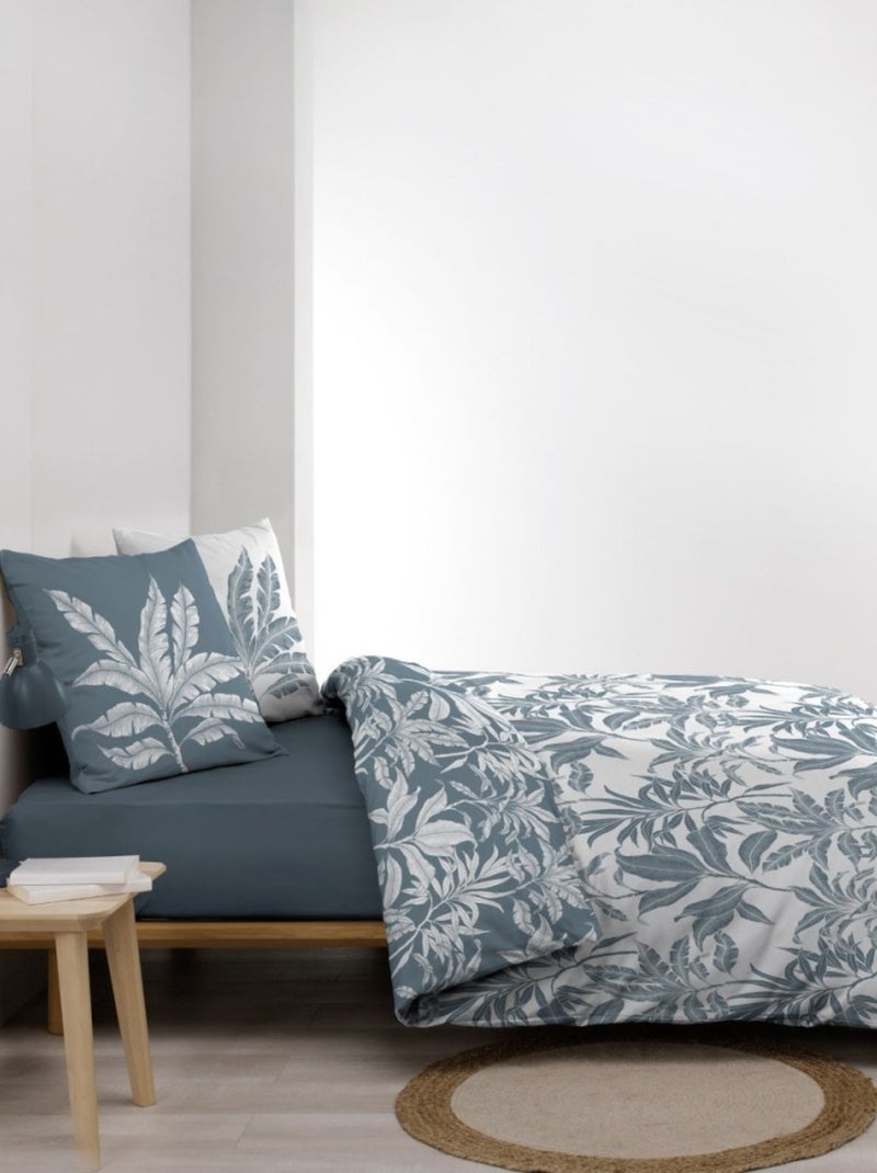 Housse de couette 240x220 + 2 taies HERA 100% coton 57fils Vert - Kiabi