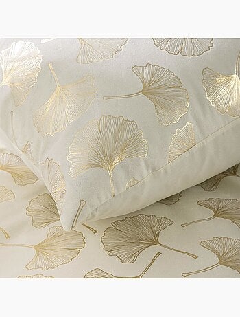 Housse de couette 240x220 + 2 taies imprimé velours métallisé