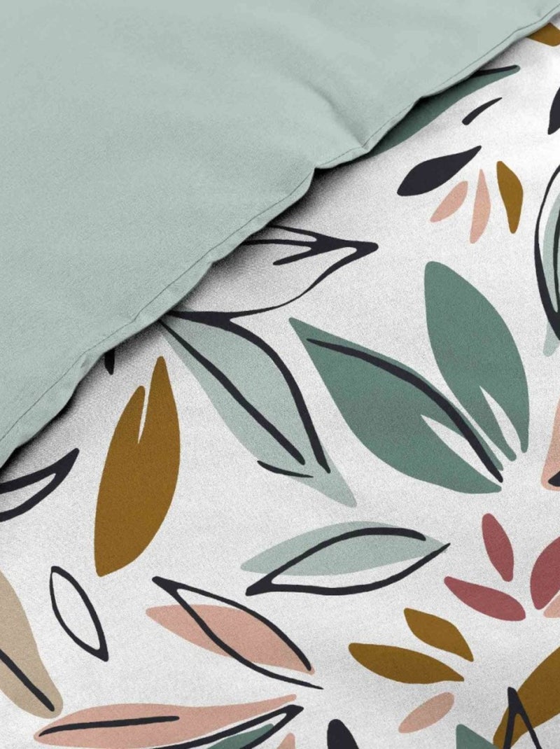 Housse de couette 240x220 + 2 taies imprimées feuillages Multicolore - Kiabi