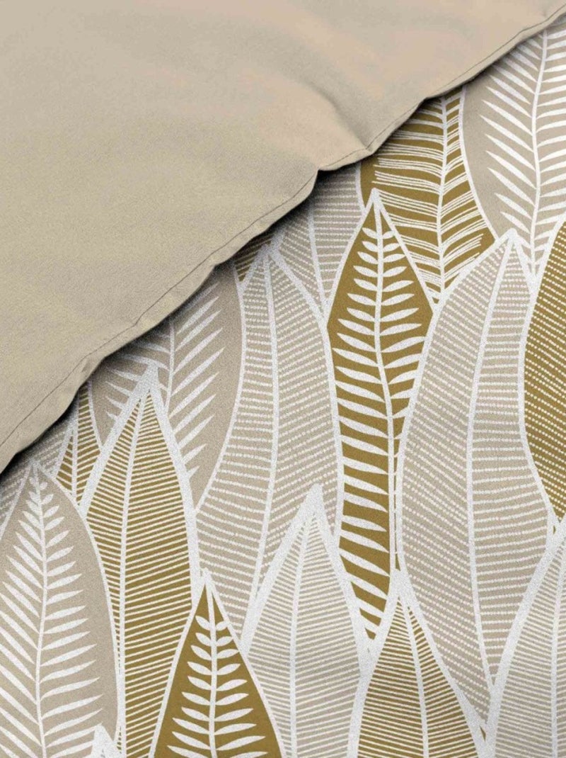Housse de couette 240x220 + 2 taies imprimées KIM Beige - Kiabi
