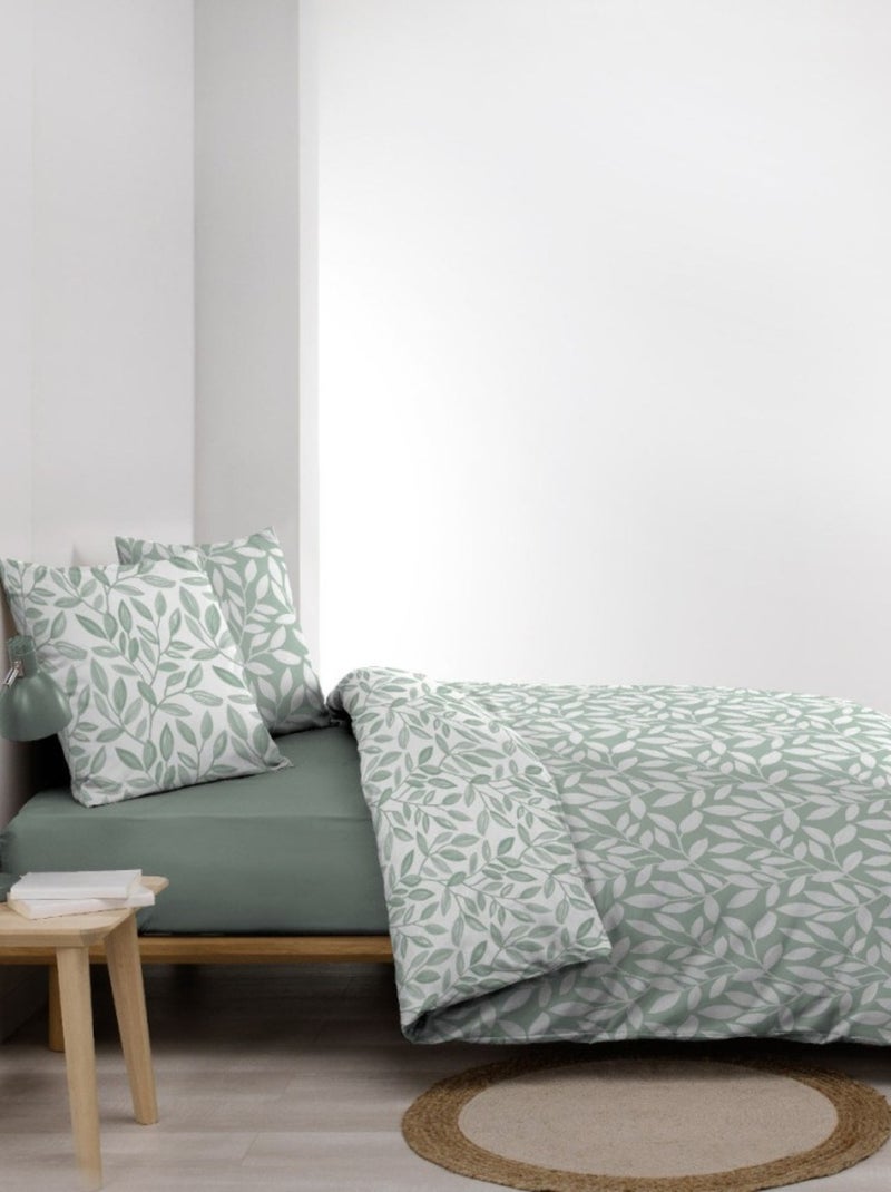 Housse de couette 240x220 + 2 taies imprimées SEQUOIA Vert - Kiabi