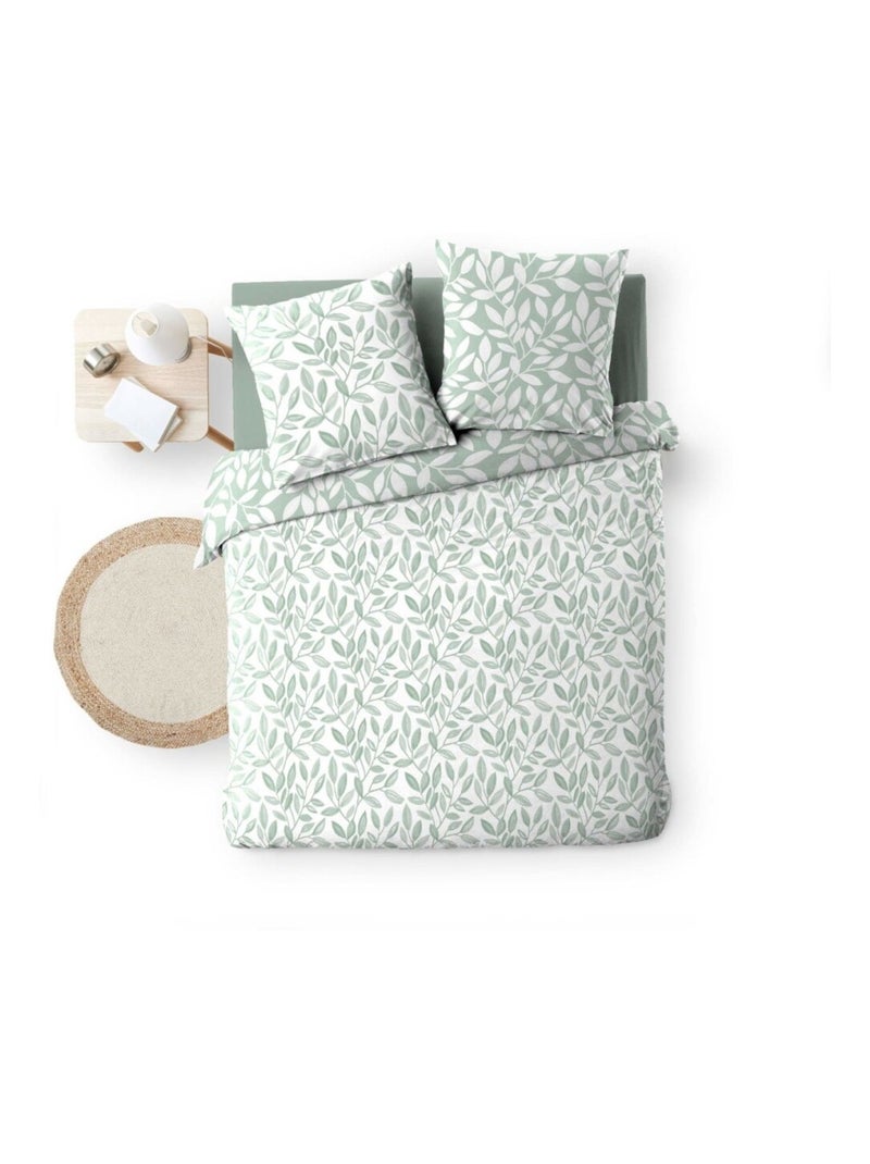Housse de couette 240x220 + 2 taies imprimées SEQUOIA Vert - Kiabi
