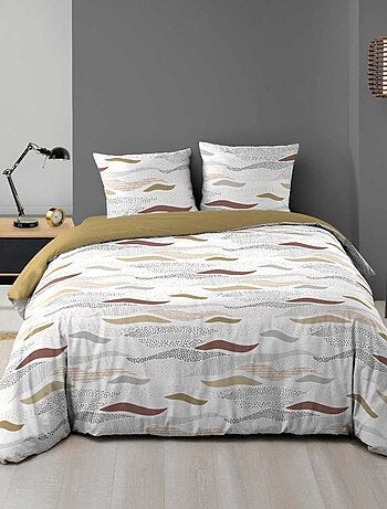 Housse de couette 240x220 + 2 taies imprimées VAGUES
