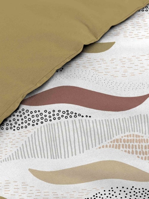 Housse de couette 240x220 + 2 taies imprimées VAGUES - Kiabi