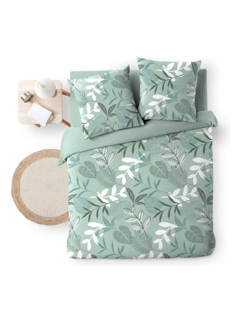 Housse de couette 240x220 + 2 taies KIMBERLY sauge Vert - Kiabi