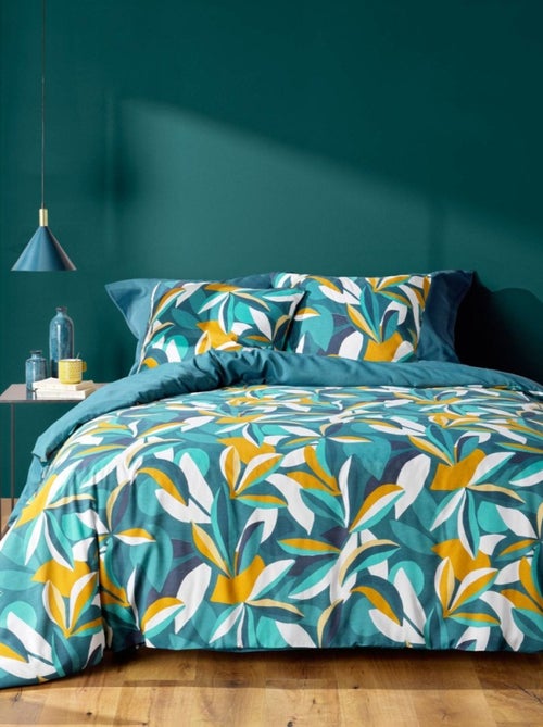 Housse de couette 240x220 + 2 taies LAVINIA Bleu - Kiabi