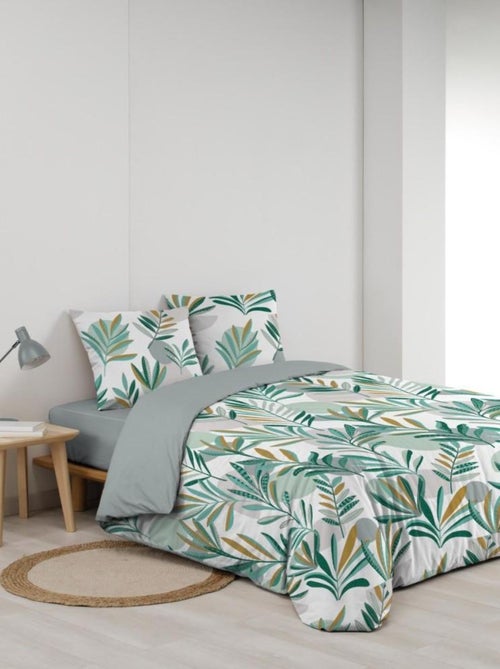 Housse de couette 240x220 + 2 taies LOUNA microfibre - Kiabi