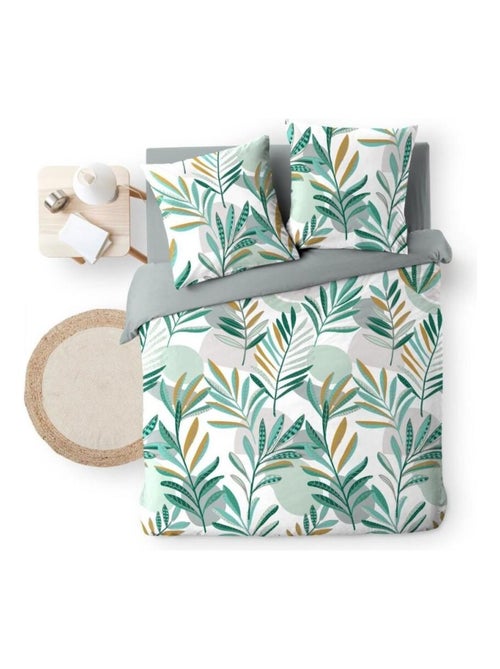Housse de couette 240x220 + 2 taies LOUNA microfibre - Kiabi