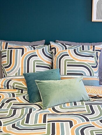 Housse de couette 240x220 + 2 taies LOUTE 100% Coton 57 fils