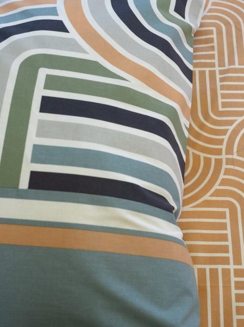 Housse de couette 240x220 + 2 taies LOUTE 100% Coton 57 fils - Kiabi