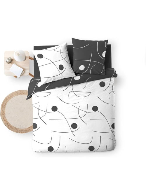 Housse de couette 240x220 + 2 taies microfibre - Kiabi