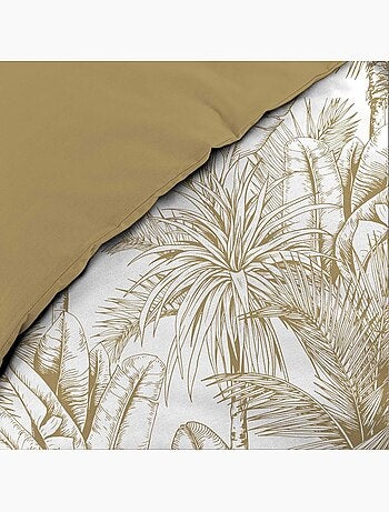 Housse de couette 240x220 + 2 taies microfibre PALMIERS