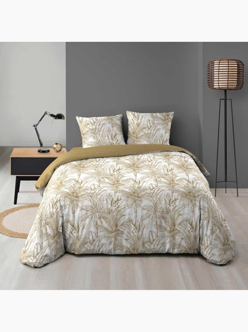 Housse de couette 240x220 + 2 taies microfibre PALMIERS - Kiabi Housse de couette 240x220 + 2 taies microfibre PALMIERS - Kiabi