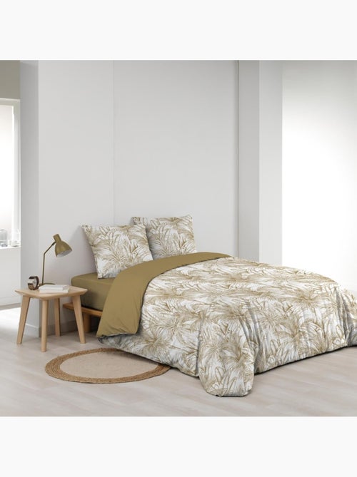 Housse de couette 240x220 + 2 taies microfibre PALMIERS - Kiabi Housse de couette 240x220 + 2 taies microfibre PALMIERS - Kiabi